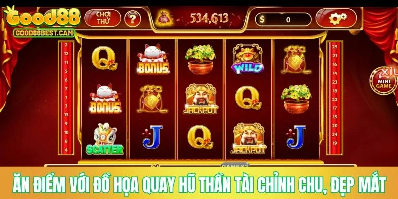 Nổ Hũ Thần Tài - Quay Hũ Phát Tài Siêu Đơn Giản Tại Nền Tảng GOOD88 3 Ăn điểm với đồ họa quay hũ thần tài chỉnh chu, đẹp mắt