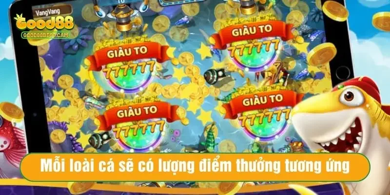 Bắn Cá Xu Vàng 777 - Top Chiến Thuật Săn Thưởng Cực Cháy 3 Mỗi loài cá sẽ có lượng điểm thưởng tương ứng